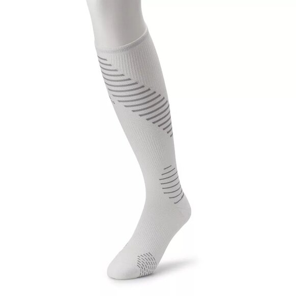 Men's Adidas Over the Calf Running Socks - White & Light Onix - M - 1 Pair - NWT - Picture 1 of 1